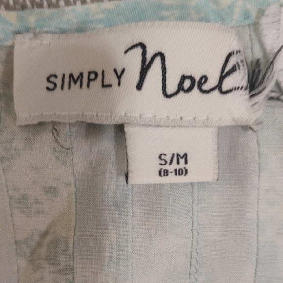 Simply Noelle Light Blue and Green Striped Tunic - Picture 2 of 6